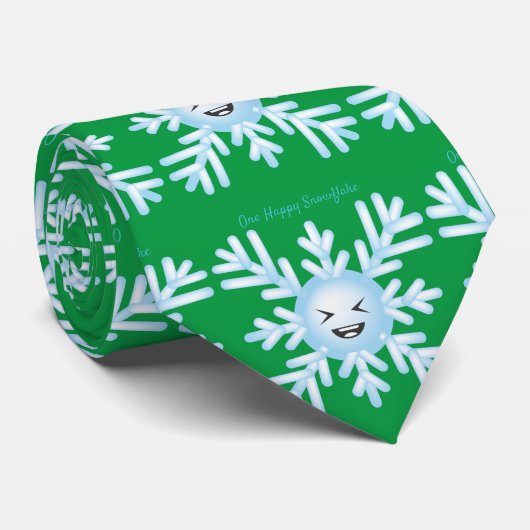 Cravate Happy Snowflake Emoticon Thunder_Cove (Roulé)