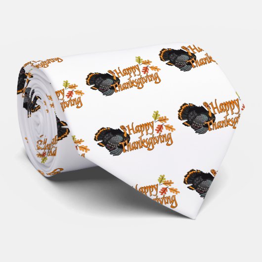 Cravate Happy Thanksgiving (Roulé)