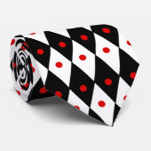Cravate Harlequin and Red Dots 2 tie (Roulé)