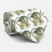 Cravate Harrison Fisher vintage, mariés de Noël (Roulé)