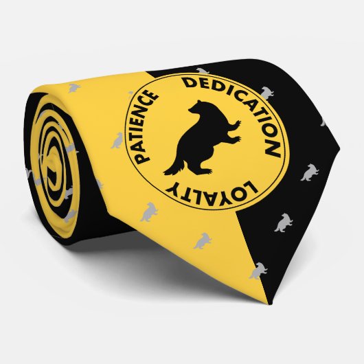 Cravate Harry Potter | HUFFLEPUFF™ Caractéristiques graphi (Roulé)