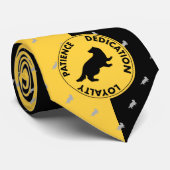 Cravate Harry Potter | Traits de la maison PUFFELON™ Graph (Roulé)