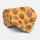 Cravate Harvest Gold Automne Acorns Motif (Roulé)