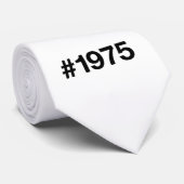 Cravate Hashtag 1975 50 Anniversaire (Roulé)