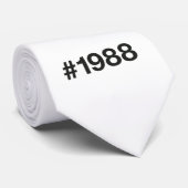 Cravate Hashtag 37 Anniversaire 1988 (Roulé)