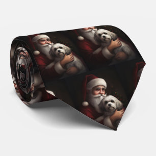 Cravate Havanais avec le Père Noël Fête de Noël