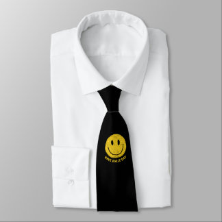 Cravate Have A Nice Day Yellow Smiley Face