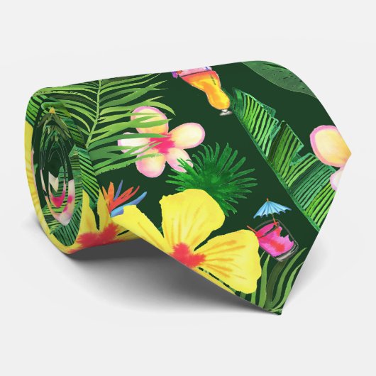 Cravate hawaïenne d'aquarelle (Roulé)