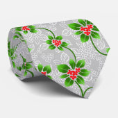 Cravate Hawaiian Holly Silver à deux faces (Roulé)