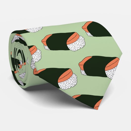 Cravate Hawaiian Musubi Spam Food Patterned (Roulé)