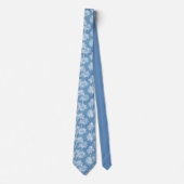 Cravate Hawaiian Palm Tree Silhouette Motif Blue ID1093 (Devant)
