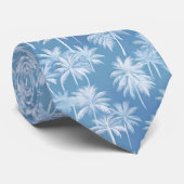 Cravate Hawaiian Palm Tree Silhouette Motif Blue ID1093 (Roulé)