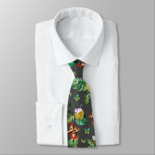 Cravate Hawaiian Summer Vacances Aloha Tacky Motif