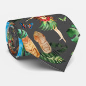 Cravate Hawaiian Summer Vacances Aloha Tacky Motif (Roulé)