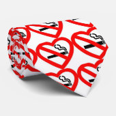 Cravate heart_no_smoking_tie_red (Roulé)