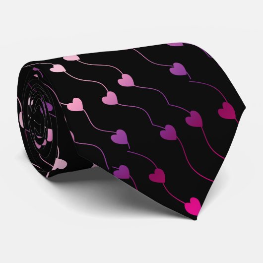 Cravate Heart on a String Pattern (Roulé)