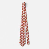 Cravate Heart Shaped Plaid Orange Burgundy Neck Tie (Devant)