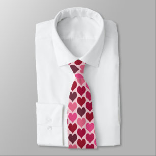 Cravate Hearts in Pink and Red