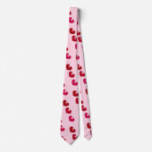 Cravate Hearts with lace on pink (Devant)