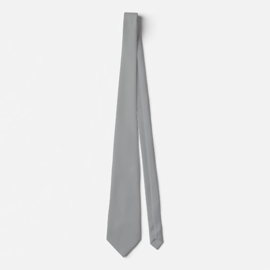 Cravate Heather Grey Solid Color Personnaliser It (Devant)