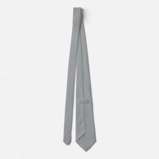 Cravate Heather Grey Solid Color Personnaliser It (Dos)