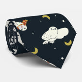 Cravate Hedwig Motif Clair de Lune (Roulé)