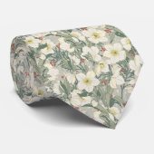 Cravate Hellebore Winter Flowers (Roulé)