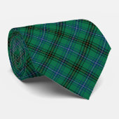 Cravate Henderson Clan Tartan Bright Green et Blue Plaid (Roulé)