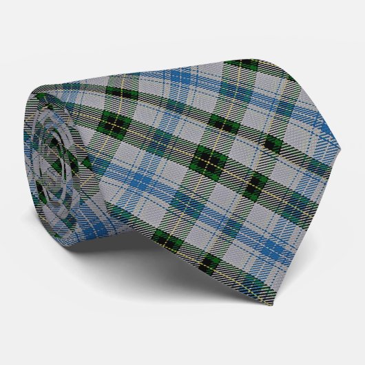 Cravate Henderson Scottish Clan Tartan Solid vert initial (Roulé)