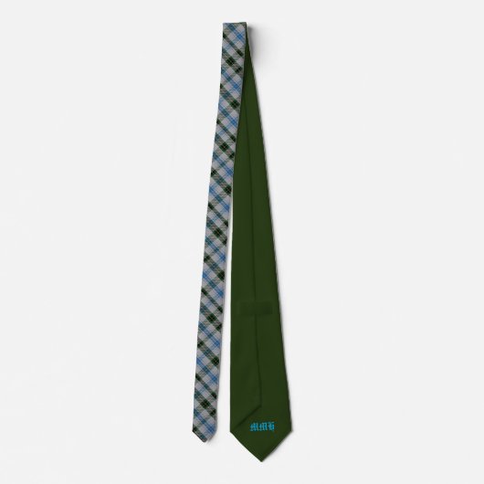 Cravate Henderson Scottish Clan Tartan Solid vert initial (Dos)