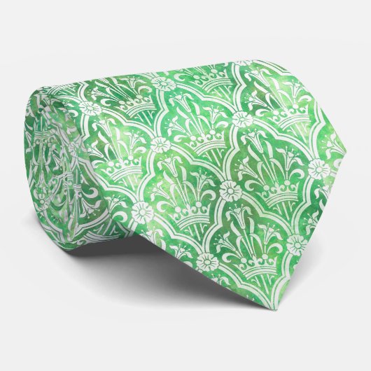 Cravate Heraldry Avec Couronne Et Fleurs (Roulé)