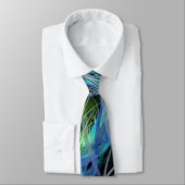 Cravate Herbe abstraite au-dessus de l'eau foncée (Attaché)