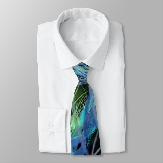 Cravate Herbe abstraite au-dessus de l'eau foncée (Attaché)