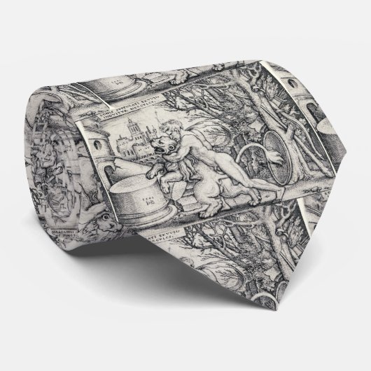 Cravate Hercule Tuant Le Lion Neméen (Roulé)