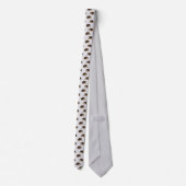 Cravate Hérisson Faune Nature Motif Platine Gris (Dos)