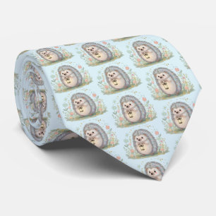 Cravate Hérisson mignon avec motif lanterne
