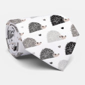 Cravate Hérissons et coeurs (Roulé)