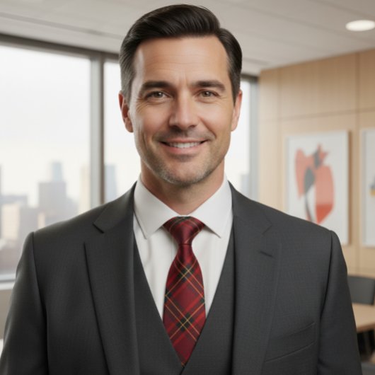 Cravate Heritage Burgundy Plaid