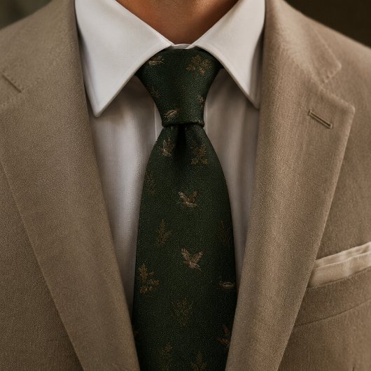 Cravate Heritage Mallard Vert Forêt