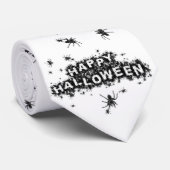 Cravate heureuse d'araignée de Halloween (Roulé)
