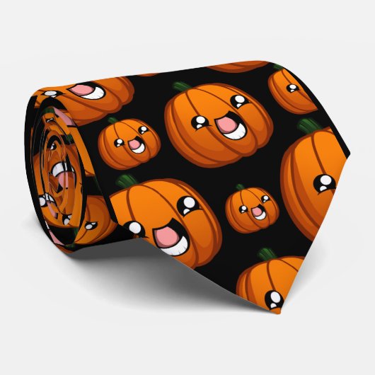 Cravate heureuse de citrouille (Roulé)