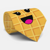 Cravate heureuse de gaufre de Kawaii avec du (Roulé)