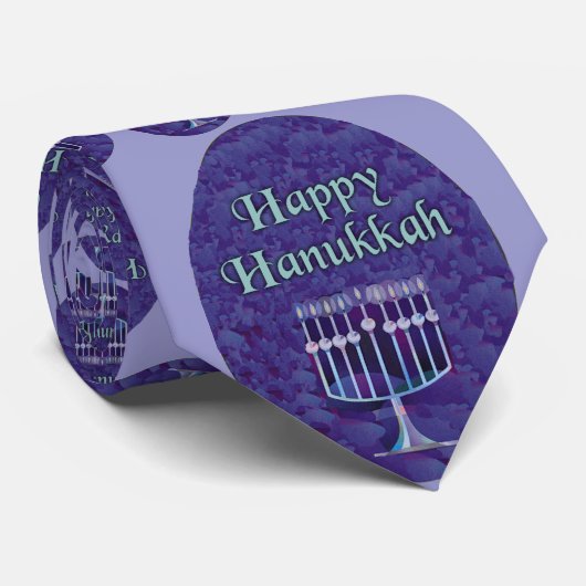Cravate heureuse de Hanoukka (Roulé)