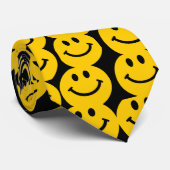 Cravate heureuse jaune de visage (Roulé)