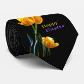 Cravate heureux de tulipes de Pâques (Roulé)