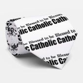 Cravate Heureux d'être catholique (Roulé)