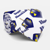 Cravate Heureux Hanoukka tournoyant Dreidel (Roulé)