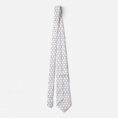 Cravate Hexagon honeycomb black and white pattern  (Dos)
