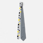 Cravate Hexagon Motif Jaune, Noir et Gris Hommes (Dos)