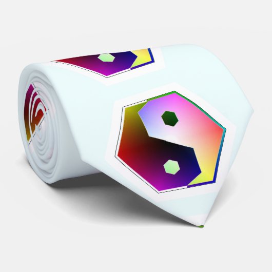 Cravate Hexagon Yin Yang (Roulé)